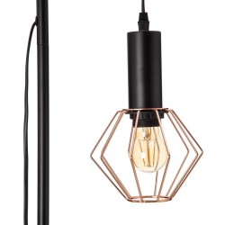 Lámpara suelo negro / cobre  155cm