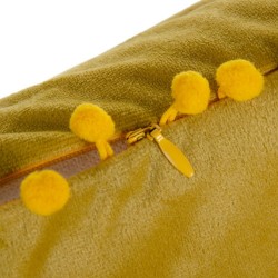 Cojín amarillo terciopelo BORLAS  45x45cm