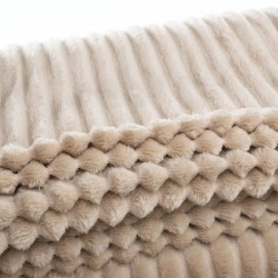 MANTA PELO BEIGE POLIESTER 130 X 170 CM