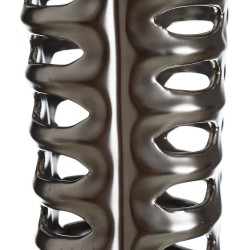 Jarrón plata cerámica 15,50x36,50cm