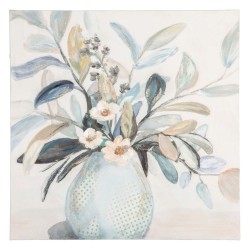 Cuadro lienzo JARRÓN FLORES 02  2/M - 80x80cm