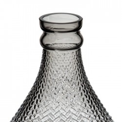 Jarrón gris vidrio 11,70x30cm