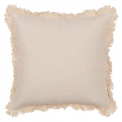 Cojín flecos crema 45x45cm