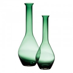 Jarrón verde vidrio 12x33cm