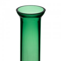Jarrón verde vidrio 12x33cm