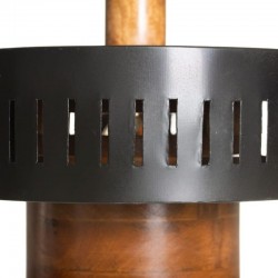 Lámpara techo madera / metal 20x31cm