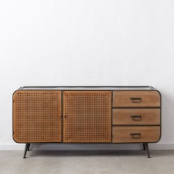 Aparador natural-negro madera
