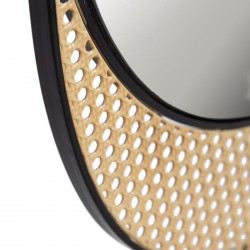 Espejo natural/negro metal 45,5x76cm
