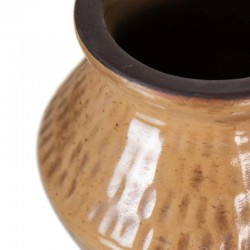 Macetero ENOC  marrón cerámica 15.50x15cm