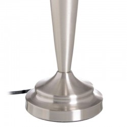 Lámpara mesa plata metal 24x44cm