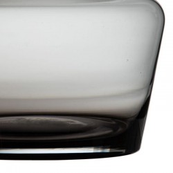Jarrón gris degradado vidrio 22x18cm