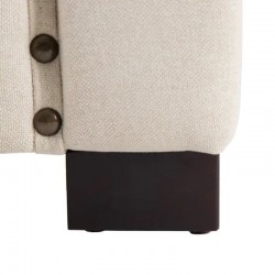Cabecero tapizado VAGUE blanco crema