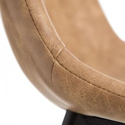 Silla CUIR beige pu/metal