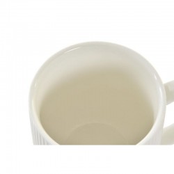 Mug set 4 porcelana/bambú blanco