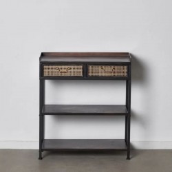 Consola negro-metal 85cm