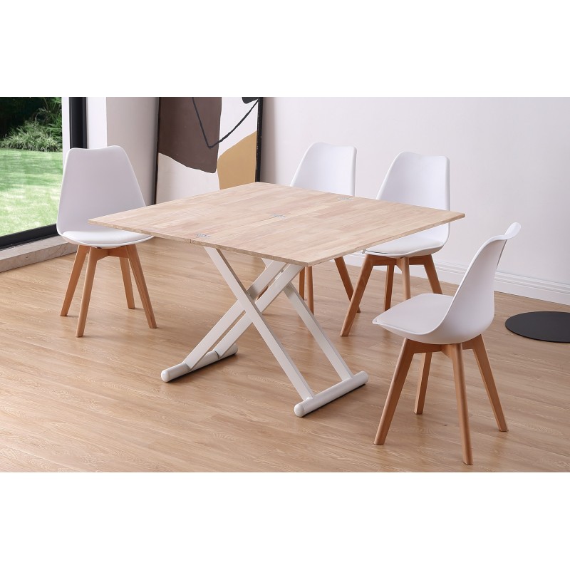 Mesa Centro Convertible NATURAL Nordish / Blanco