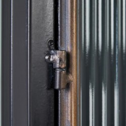 Vitrina negro-oro metal 100x42x99cm