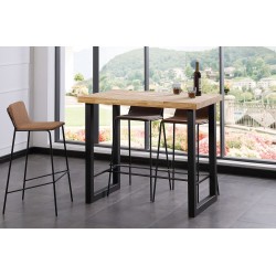 Mesa alta LOFT 120 roble nordish / negro