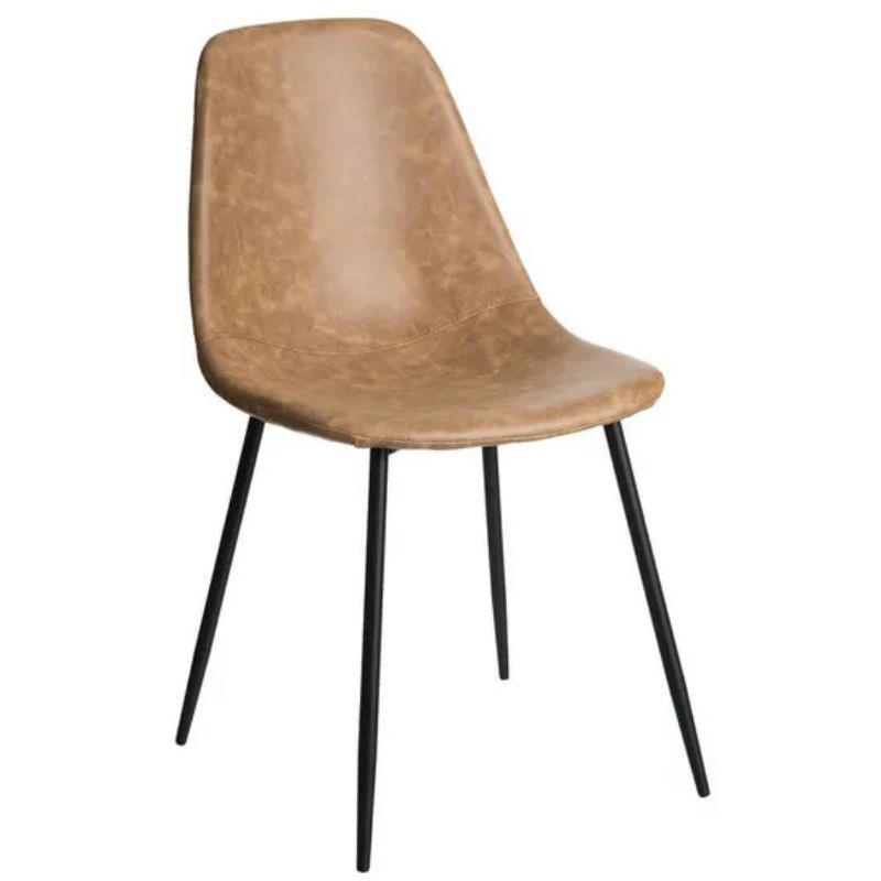 Silla CUIR beige pu/metal