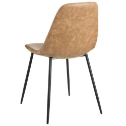 Silla CUIR beige pu/metal