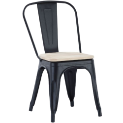 SillaTOLIX negro / roble...